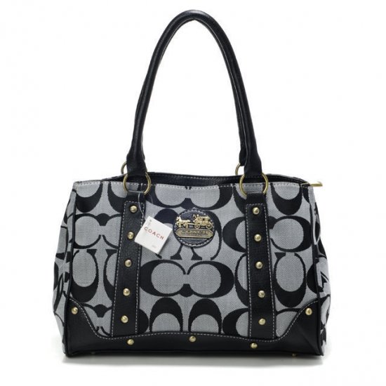 Coach Legacy In Signature Studded Small Black Satchels BOY | Coach Outlet Canada